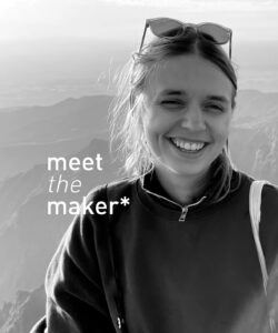 Porträt von Stephanie Misteli, Studiomitglied bei db pottery und Meet the Maker* im August 2026.